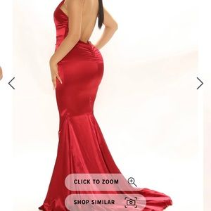 Wine Red Burgundy Satin maxi Dress